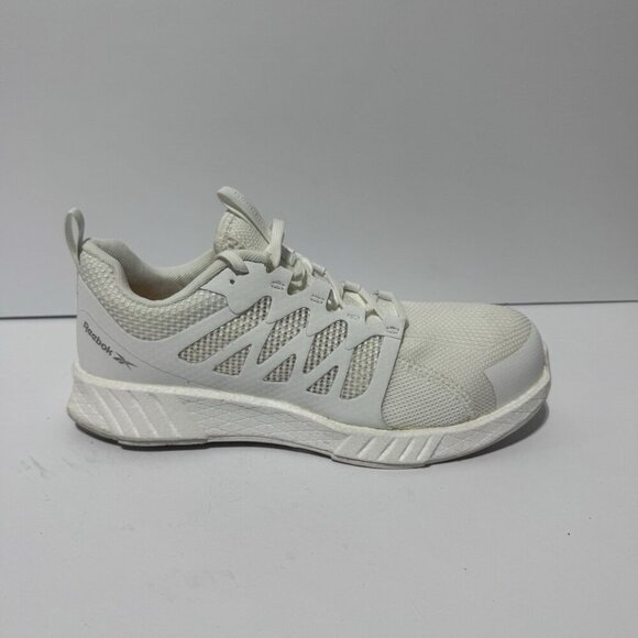 Reebok Mens Fusion Flexweave Work Sneaker White Size 10 Wide